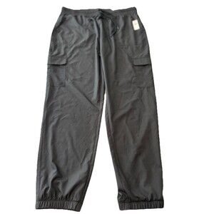 NWT Old Navy Stretchtech Womens XLT Quick Dry Cargo Joggers Drawstring Black